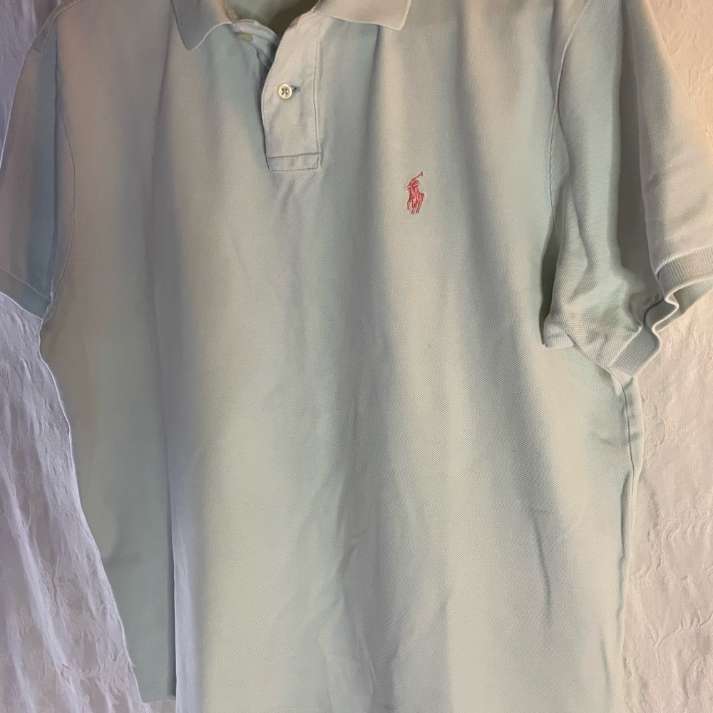 Polo by Ralph Lauren Light Blue Mens XL with Pink Horse